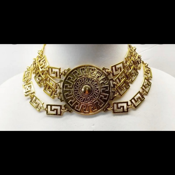 VERSACE FOR H&M GOLD MEDALLION CHOKER NECKLACE H&M CRUISE COLLECTION 2011 BN - Picture 3 of 9